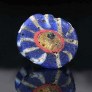 Ancient mosaic glass beads, perforated flower mosaic cane